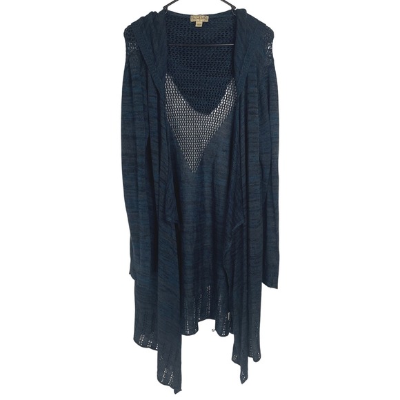 live and let live Sweaters - Live and Let Live Women Mesh Sweater XL Blue Boho Festival‎ Crochet Coastal